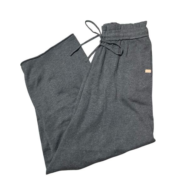 Lunya Gray Wide Leg Relaxed Pants Organic Cotton Silk Blend NEW - Picture 1 of 6